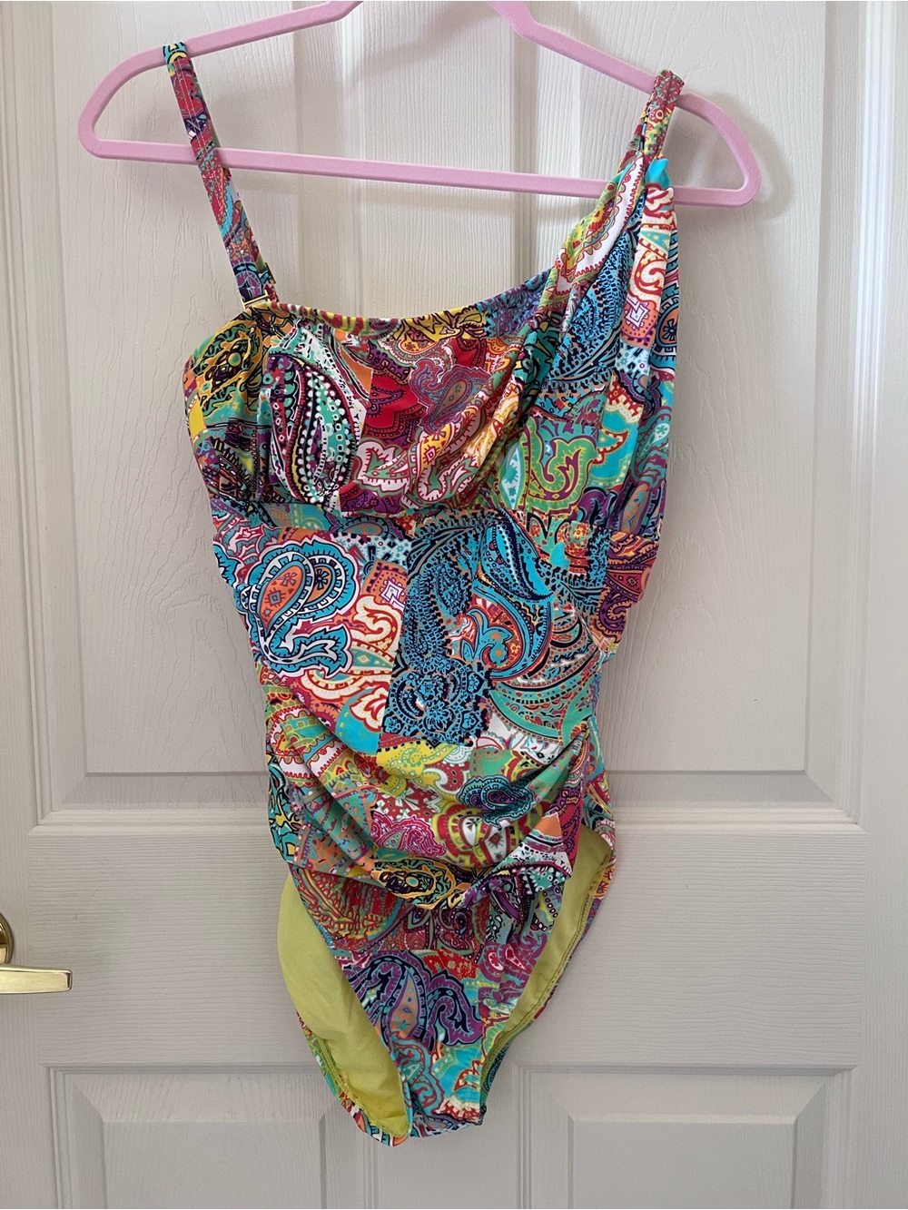 Bleu Rod Beattie NWT Multicolor Paisley One-Piece Swimsuit Size 10